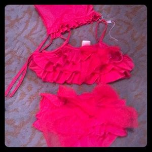 3pc hot pink Swim suit